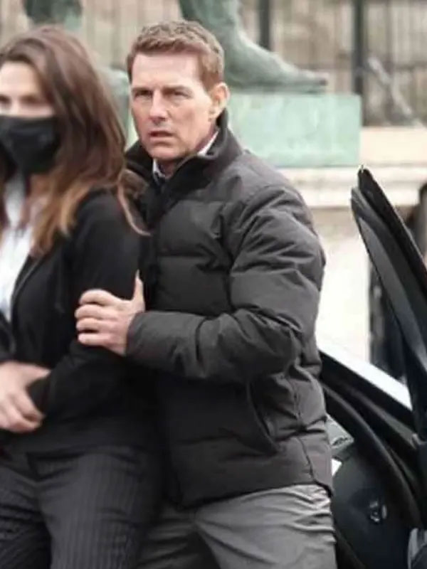 Tom Cruise Movie Mission Impossible 7 Ethan Hunt Black Puffer Jacket
