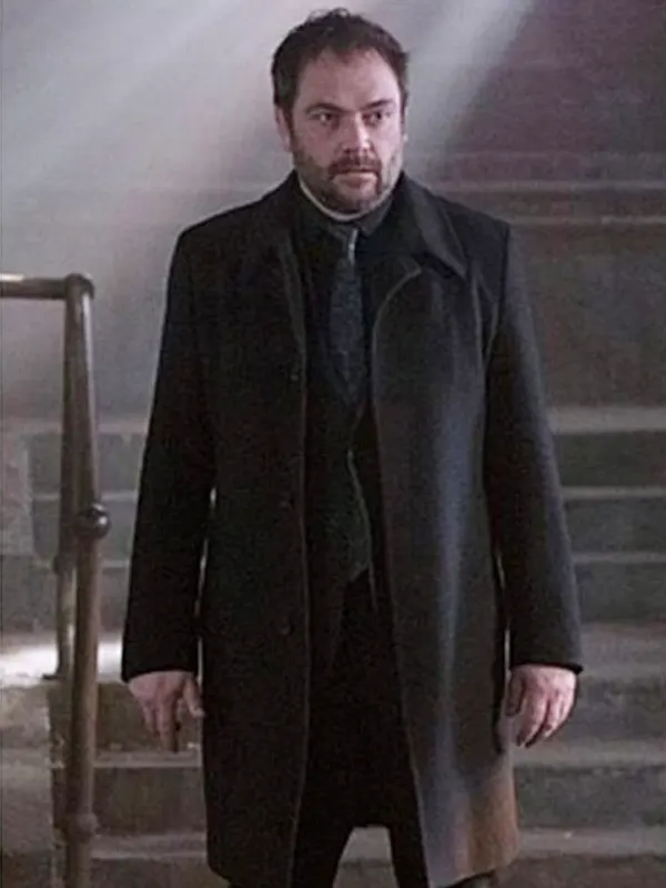 Crowley Tv Series Supernatural Mark Sheppard Wool Black Coat