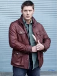 Dean Winchester Supernatural Season 7 Jensen Ackles Brown Leather Jacket