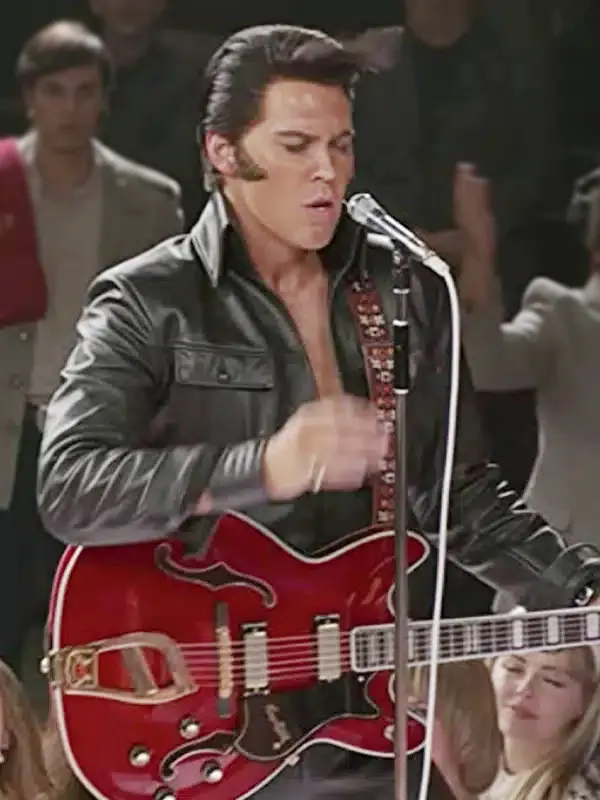 Elvis 2022 Elvis Presley Leather Black Jacket