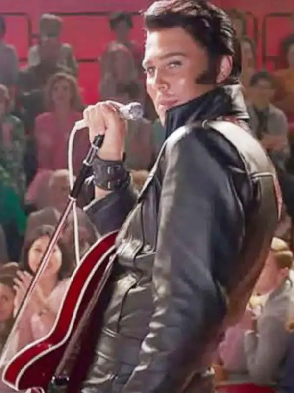 Elvis Presley Elvis 2022 Austin Butler Black Leather Jacket
