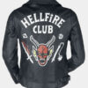 Hellfire Club Unisex Black Leather Jacket