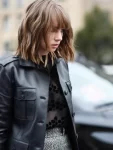 Maya Hawke Stranger Things Robin Buckley Leather Black Coat