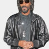 Snoop Dogg Black Bomber Real Leather Jacket