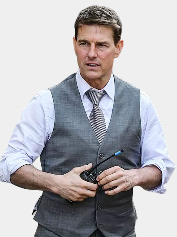 Tom Cruise Mission Impossible 7 Grey Vest