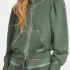 Brie Virgin River Season 04 Green Fleece Jacket