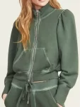 Brie Virgin River Season 04 Green Fleece Jacket