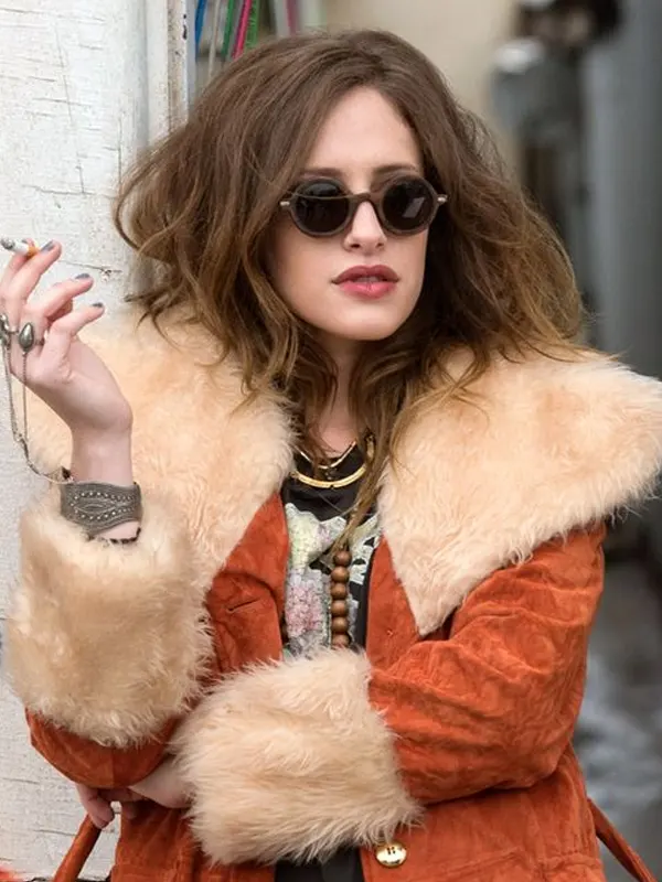 Darlene Anderson Mr. Robot Carly Chaikin Suede Leather Shearling Coat