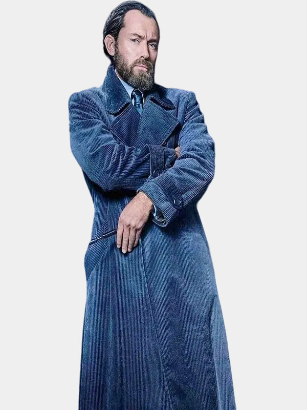 Fantastic Beasts 2 Albus Dumbledore Blue Long Coat