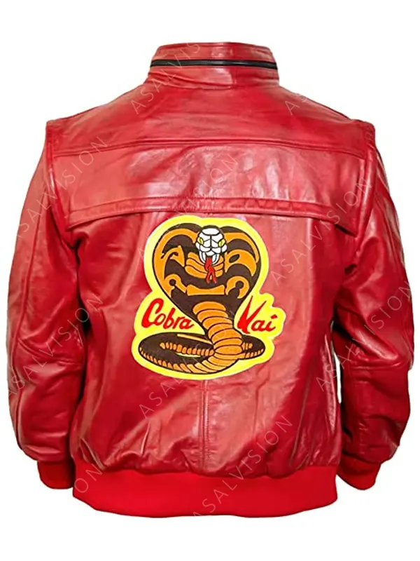 Johnny Lawrence William Zabka Cobra Kai Red Real Leather Jacket