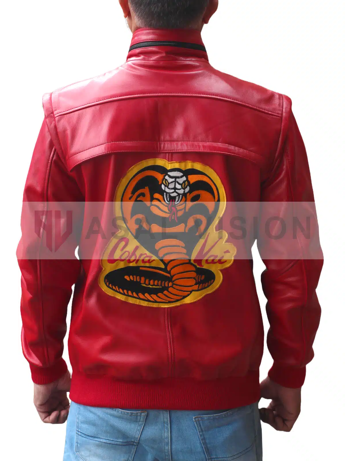 Johnny Lawrence William Zabka Cobra Kai Red Real Leather Jacket
