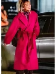 Kaley Cuoco Red Trench Coat
