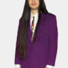 Stranger Things Argyle Purple Wool Blazer