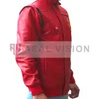 William Zabka Cobra Kai Red Real Leather Jacket