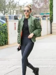 Celebrity Gigi Hadid Bomber Green Jacket