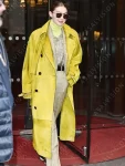 Celebrity Gigi Hadid Yellow Coat