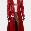 Dante Devil May Cry 3 Red Leather Trench Coat