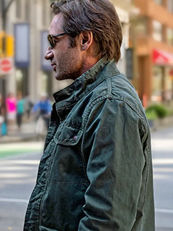 David Duchovny The X-Files Olive Green Cotton Jacket