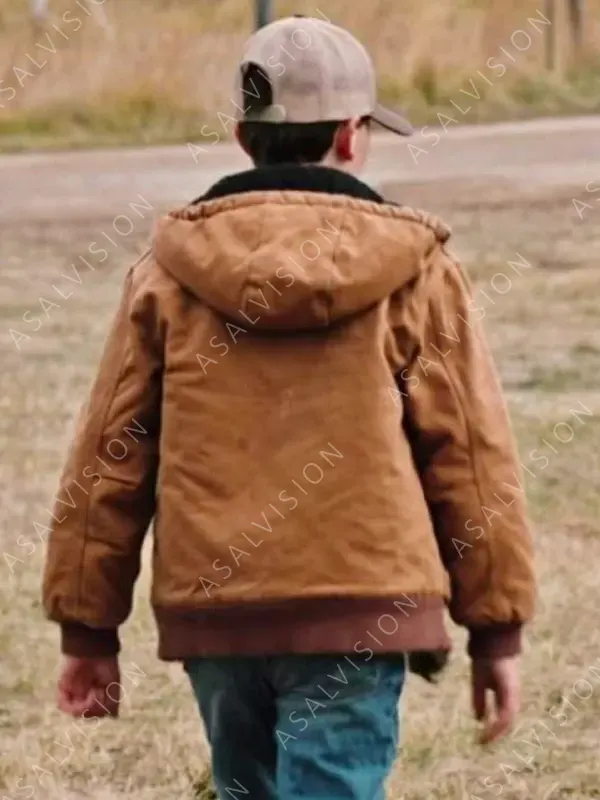 Tate Dutton Yellowstone Season 4 Brecken Merrill Brown Hooded Jacket