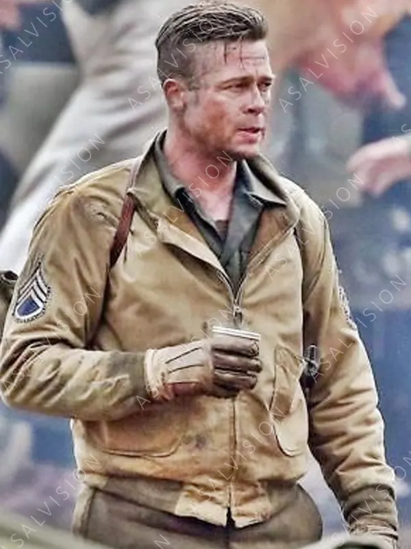 Wardaddy WW2 Fury Tanker Brad Pitt Bomber Cotton Jacket