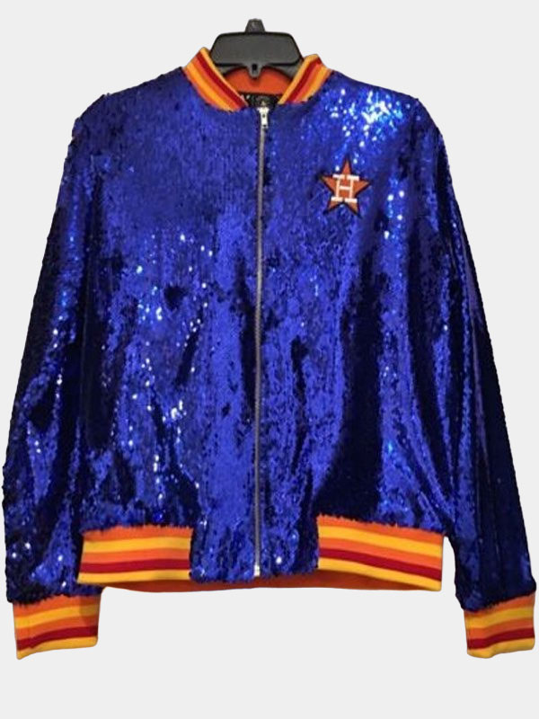 Astros Blue Sequin Jacket