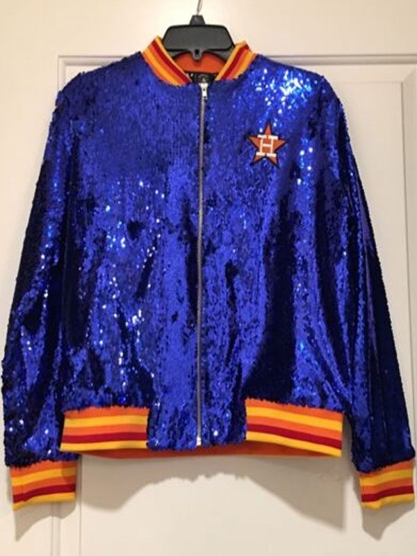 Astros Blue Sequin Jacket