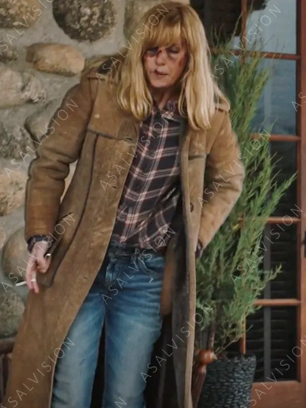 Beth Dutton Yellowstone Leather Brown Coat
