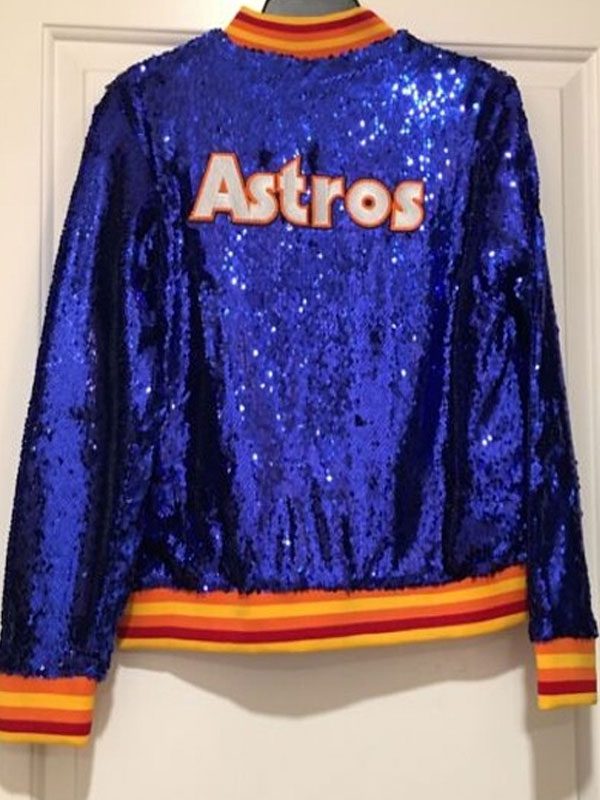 Houston Astros Star Blue Sequin Jacket