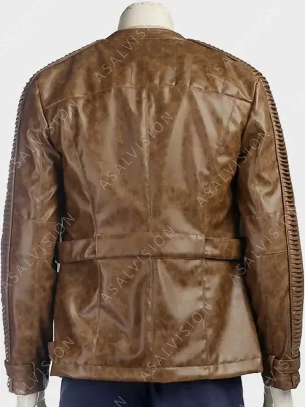John Boyega Leather Brown Jacket