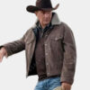 John Dutton Yellowstone Corduroy Brown Jacket