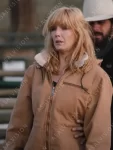 Kelly Reilly Hooded Brown Bomber Jacket