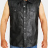 Undertaker Leather Black Vest