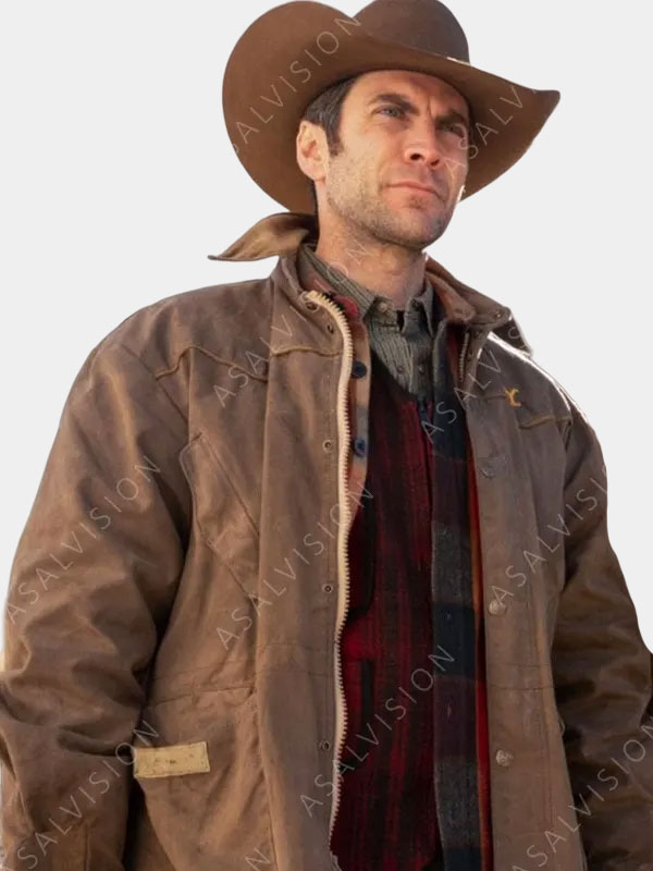 Yellowstone Jamie Dutton Leather Brown Jacket