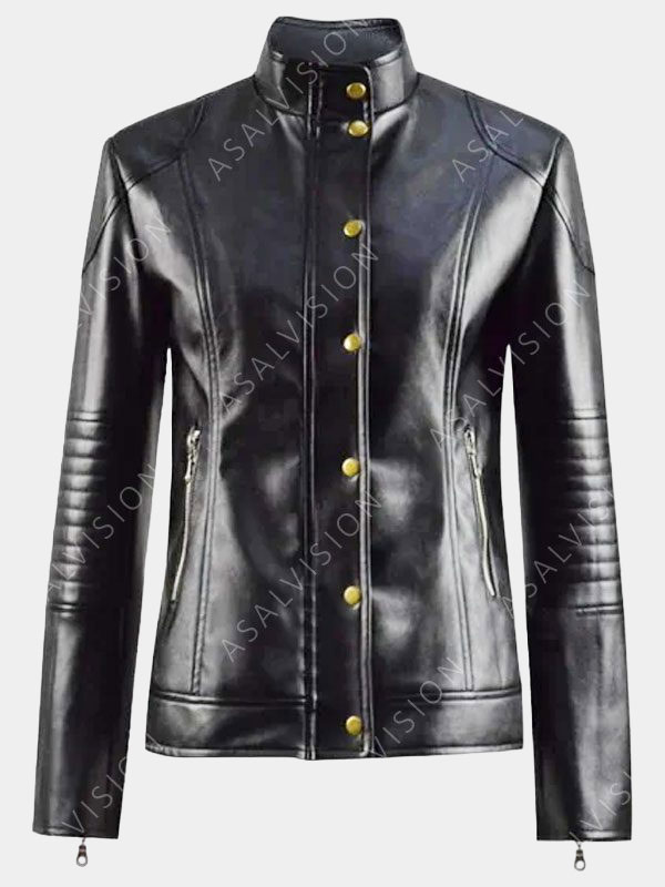 Ava Warrior Nun Leather Black Jacket