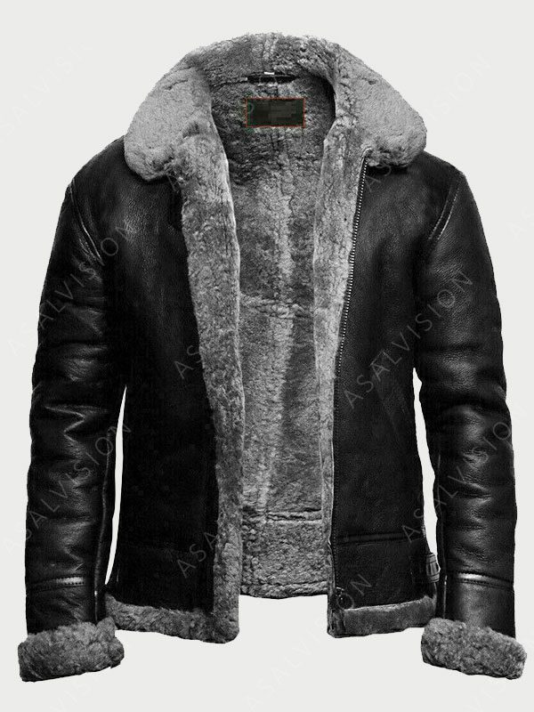 James Shearling Leather Jacket