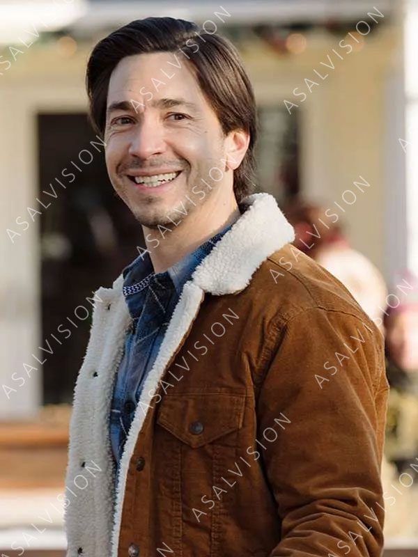 Justin Long Christmas with the Campbells Shearling Jacket