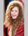 Kate Pierce The Christmas Chronicles 2 Darby Camp Red Leather Coat with Fur Hood