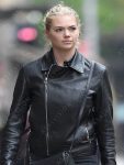 Kate Upton American Model Leather Black Jacket