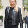 Kate Upton Leather Black Jacket