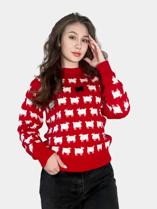 Princess Diana Sheep Pattern Sweater