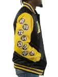 Champions Black And Yellow Varsity Bomber Starter Jacket