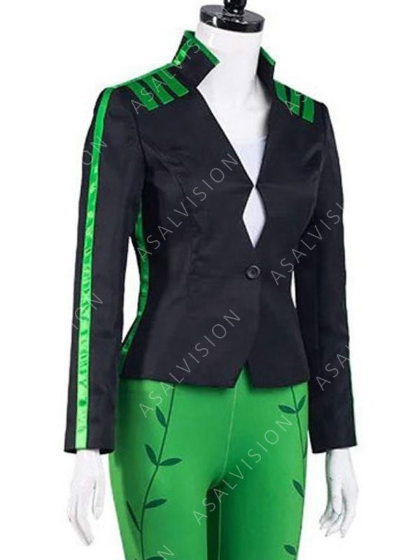 Harley Quinn Black And Green Leather Jacket