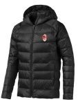 Unisex Ac Milan Puffer Black Jacket