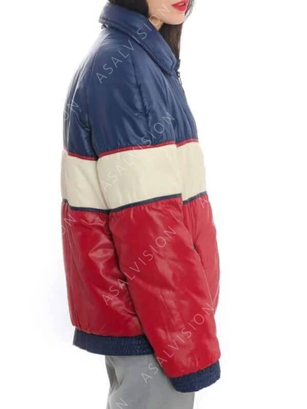 Unisex Vintage 70S Tricolor Puffer Parachute Jacket