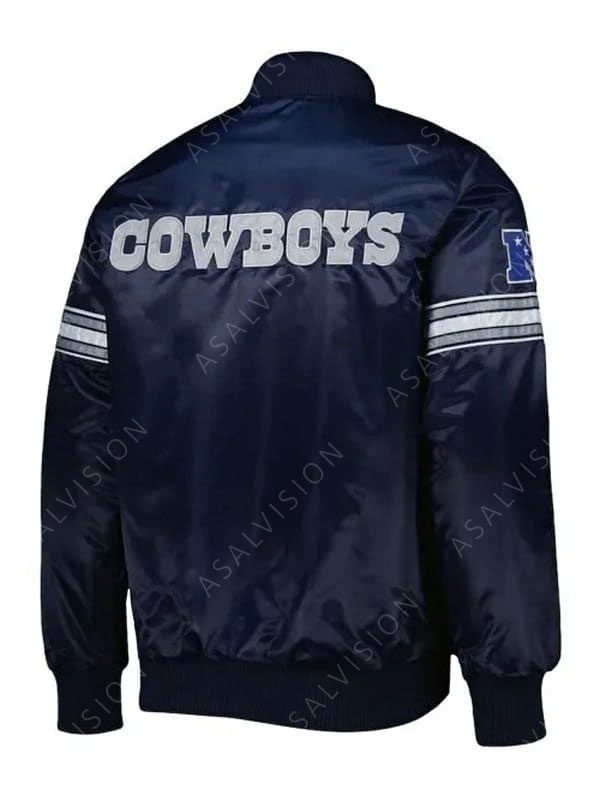Dallas Cowboys Pick and Roll Blue Varsity Bomber Jacket For Mens