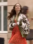 Emily in Paris Lilly Collins Horse Bomber Jacket