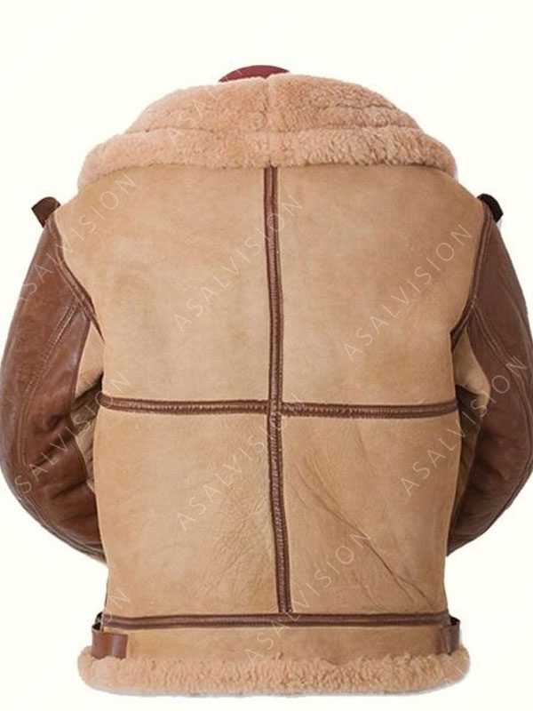Flight B-3 1937 Shearling Leather Jacket For Mens