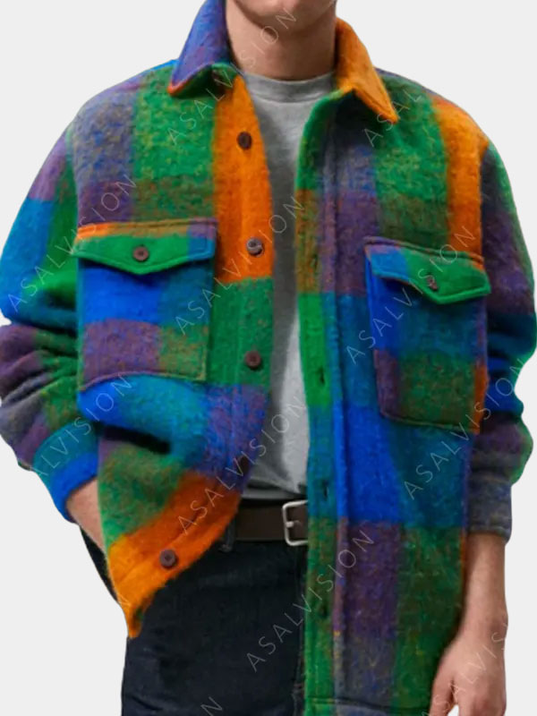 Julien Emily In Paris Season 3 Multicolored Checked Jacket