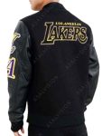 Los Angeles Lakers Black Varsity Bomber Jacket For Mens