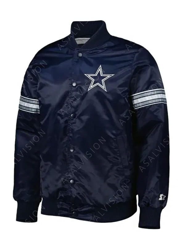 Mens Starter Dallas Cowboys Navy Blue Jacket